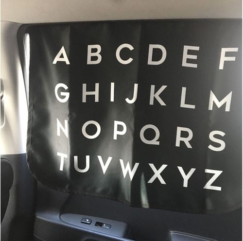  Model INSA Style Animal and Fruit Pattern Baby Cognitive Sunshade Car Curtain