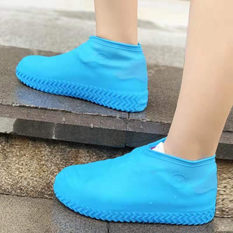 Cubierta de zapato de lluvia silicona impermeable a prueba de lluvia cubierta de zapato al aire libre día lluvioso antideslizante resistente al desgaste Botas de lluvia de látex cubierta niños y niñas zapatos de agua