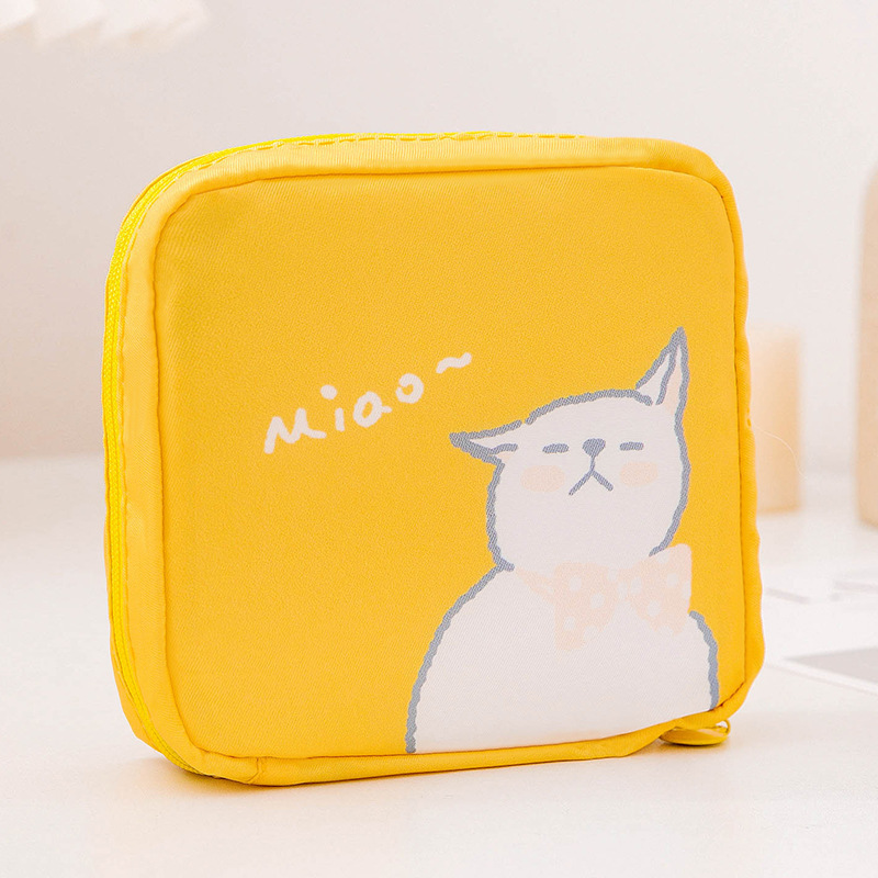 萌え面白い顔かわいい生理用ナプキン収納バッグ叔母のタオル袋携帯大容量生理用綿月事小包|undefined