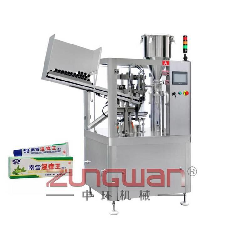 ZHF-60Z自动益生菌桃子果茶香味儿童牙膏灌装封尾机 医药湿痒王软