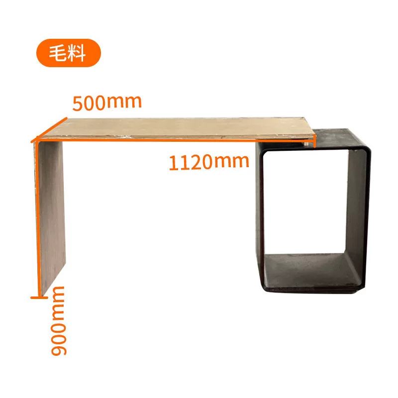 Manufacturer customized curved wood curved plate N-shaped dressing table computer desk desk curved wood multi-layer plywood table processing