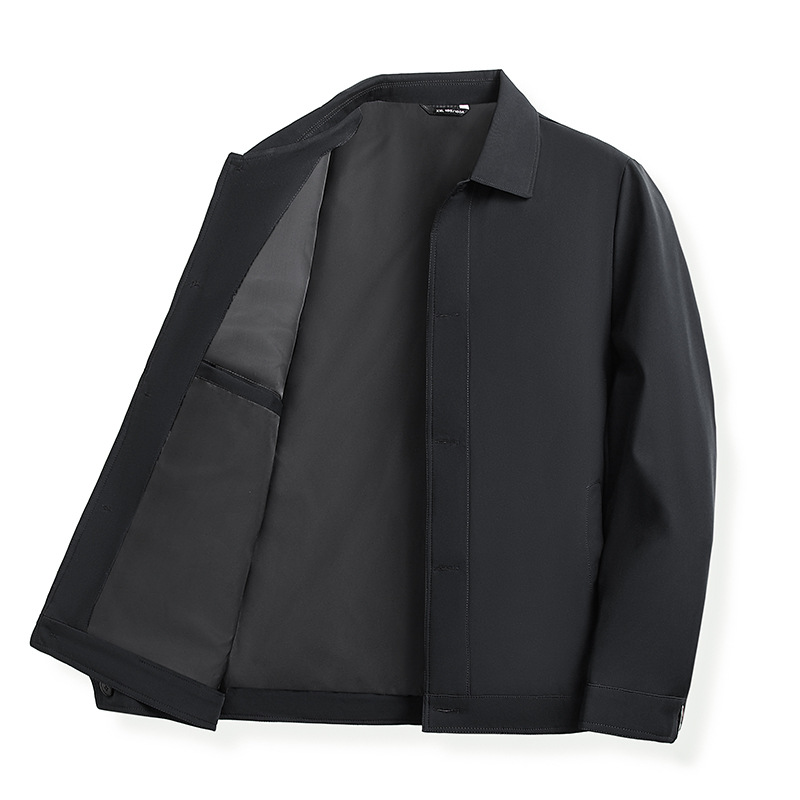 Primavera y otoño con solapa chaqueta casual de negocios chaqueta de hombre chaqueta de color sólido simple universal camiseta de moda de manga larga chaqueta