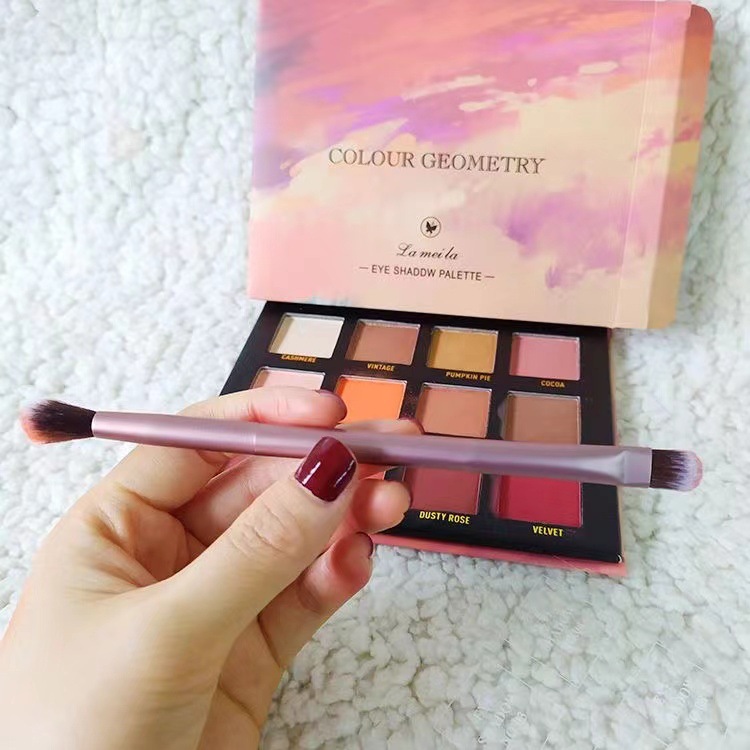 Cepillo de maquillaje de punto de fábrica Cepillo de doble punta simple Cepillo de mancha Sombra de nariz Cepillo de sombra de ojos Herramientas de maquillaje multifuncionales