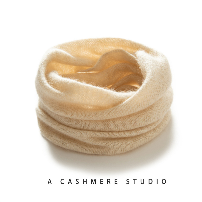 Manufacturer Wholesale 35% Cashmere Scarf, Unisex, Autumn and Winter Warm Versatile Knitted Cashmere Neck Warmer