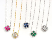 s925纯银遇见幸运四叶草项链女气质银锁骨链小众高级设计感送女友