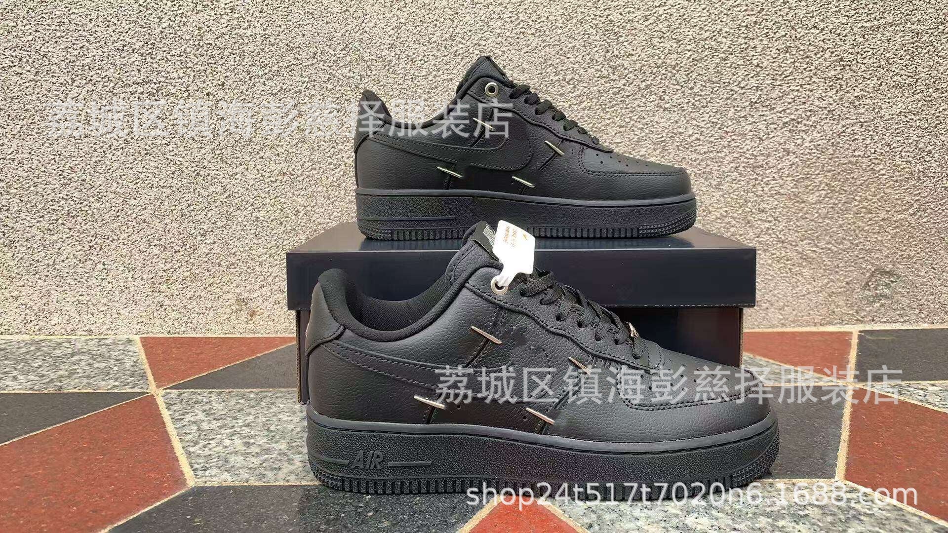 Precio de fábrica Putian puro nivel de cabeza original AF1 Halloween trigo negro y blanco panda baja fuerza aérea No. 1 comercio exterior transfronterizo