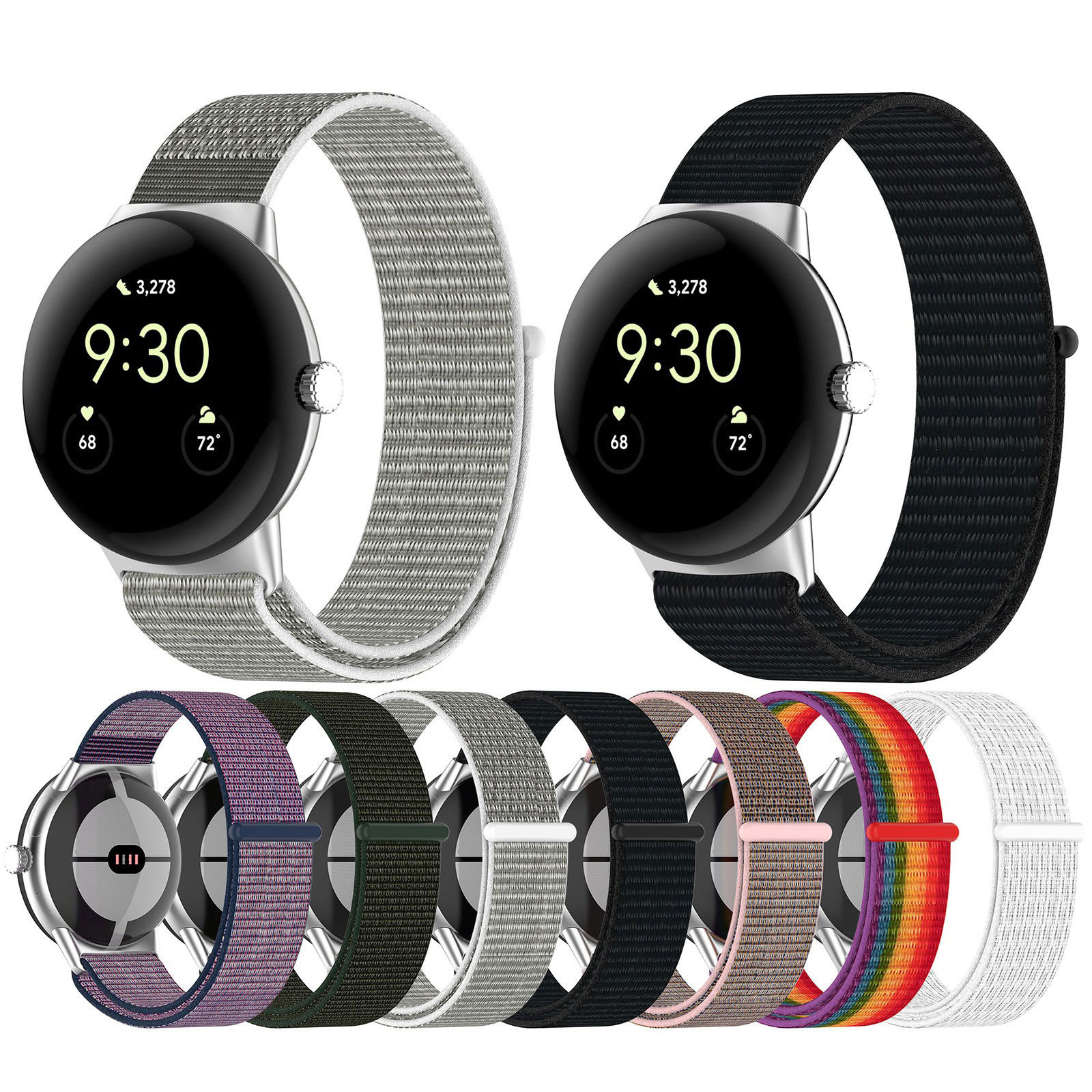Universal Nylon Loop Strap for Google Pixel Watch 1 & 2 Google Pixel Adjusted Wristband