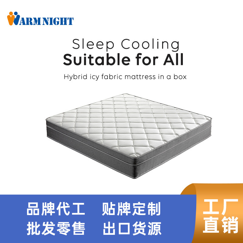 Cooling and Breathable Knitted Fabric, Faux Three-Sided Design, Export to Singapore, Malaysia, Thailand, Indonesia Market, Compressed Roll-Packed Pocket Spring Mattress