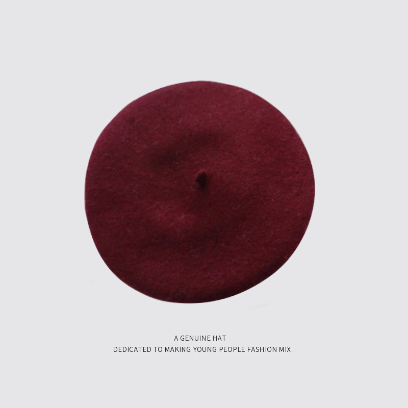 77g Weight Beret Hat Hats Type Daily Occasion Solid Color Pattern Winter Season Women'S Gender Sewing Design Simple Style Style Eaveless Rim Women'S Simple Style Solid Color Sewing Eaveless Beret Hat 15