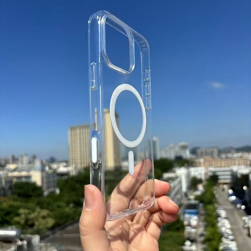 アップル16携帯電話ケースaiボタン付き全包透明霊動アクリルiphone16 promax磁気吸引新製品|undefined