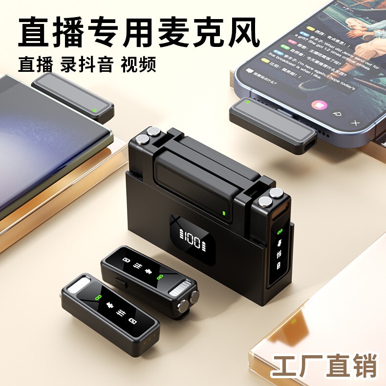 新しいプライベートモデル K40 ライブビデオ録画 2 対 2 デュアルレシーバー ワイヤレスラベリアマイクラジオラベリアマイク|undefined