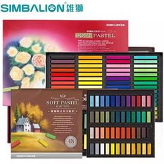 台湾のライオンの柔らかい色のチョークの24色の粉の絵の筆の60色の粉の絵の具の色のスティックの48色の12色の絵の筆