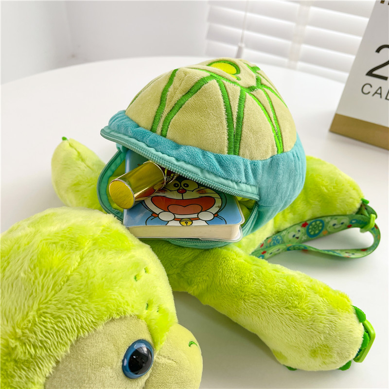 Netizen Little Bag Children's Gift Plush Turtle Backpack Cartoon Personality Zero Wallet Doll Toy_voghion.com