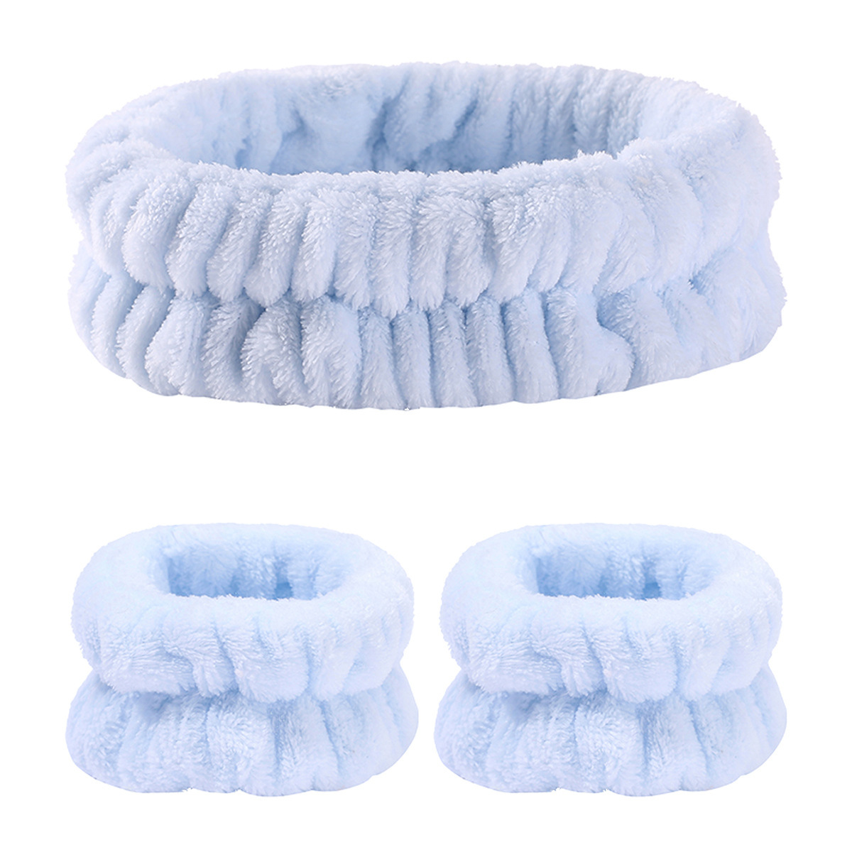 Arco banda de pelo al por mayor de las niñas de color sólido todo partido de maquillaje absorbente de sudor-limpieza lavado de cara correa de muñeca de franela banda de pelo