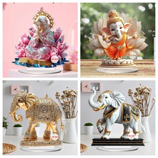 Cross-Border New Thai Elephant 2D Acrylic Home Living Room Study Desktop Ornaments Decoration Assembly Props