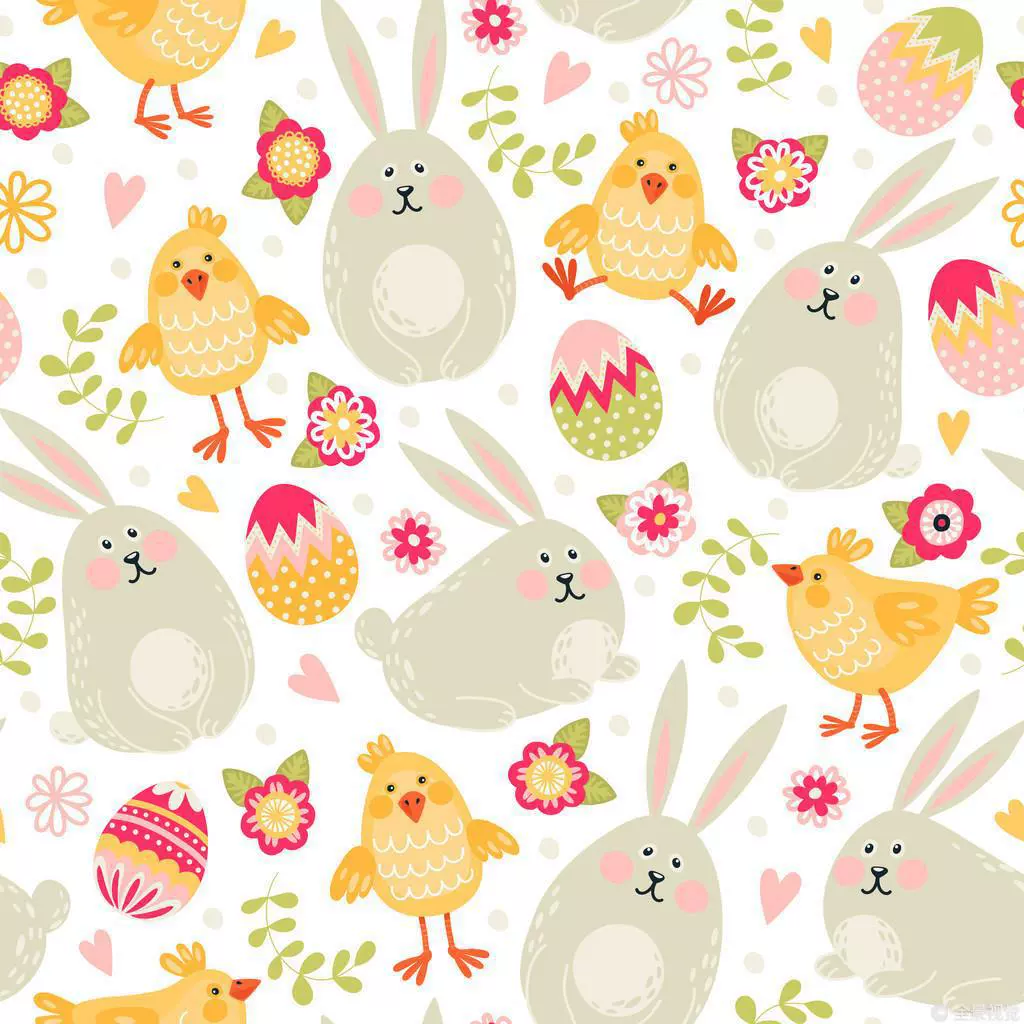 Rabbit, digital cotton cloth