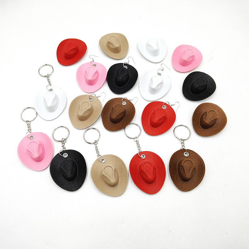 Hat Keychain Portable Pendant Bag Accessories Mini Cowboy Hat Keychain Cowboy Hat Bag Pendant