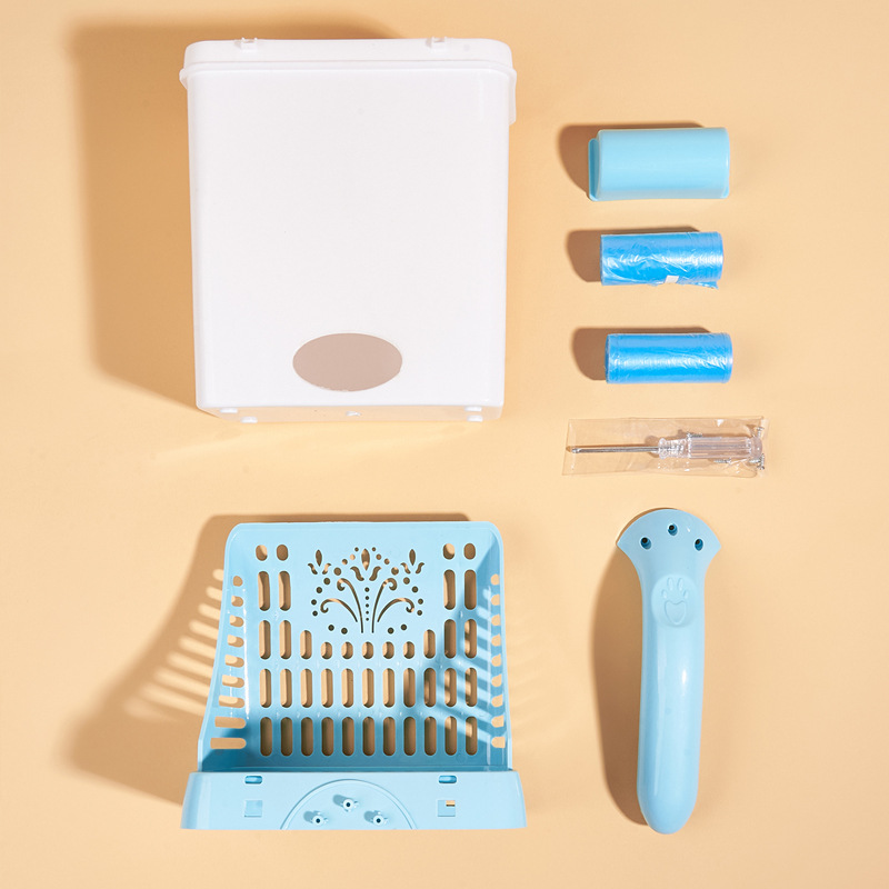 Nuevo gato integrado arena pala traje gato mierda pala traje mascota inodoro portátil extraíble de plástico al por mayor