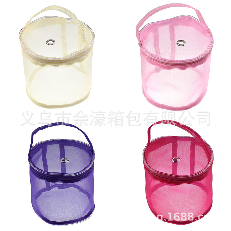 Nueva bolsa de almacenamiento de lana DIY bolsa de malla transpirable bolsa de almacenamiento de lana de acabado redondo transfronterizo en stock al por mayor