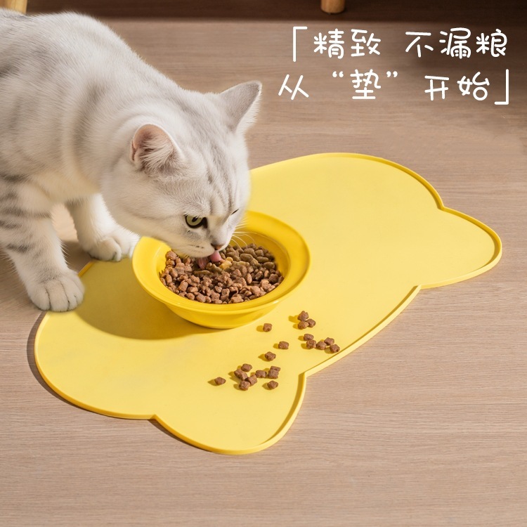 猫头宠物餐垫猫碗垫防水防滑垫猫咪狗狗吃饭餐盘餐具垫子跨境批发|undefined
