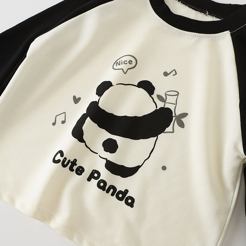 2024 children's long-sleeved single T-based shirt, baby Western-style, small and medium-sized children, boys and girls, single shirt, inside and outside, Korean style