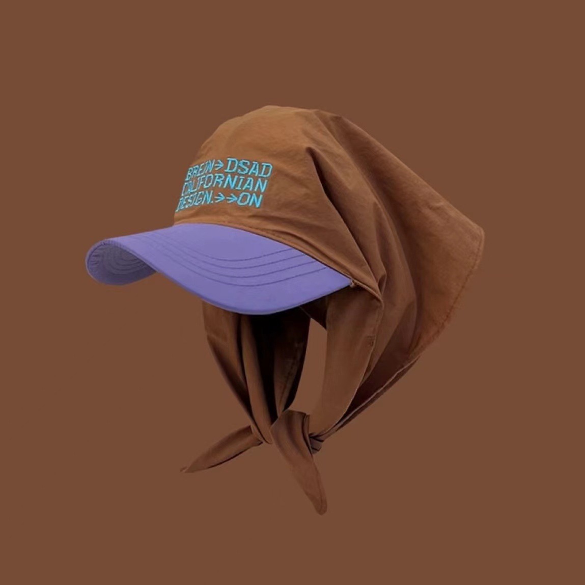 2024新款个性拼色头巾绑带鸭舌帽子