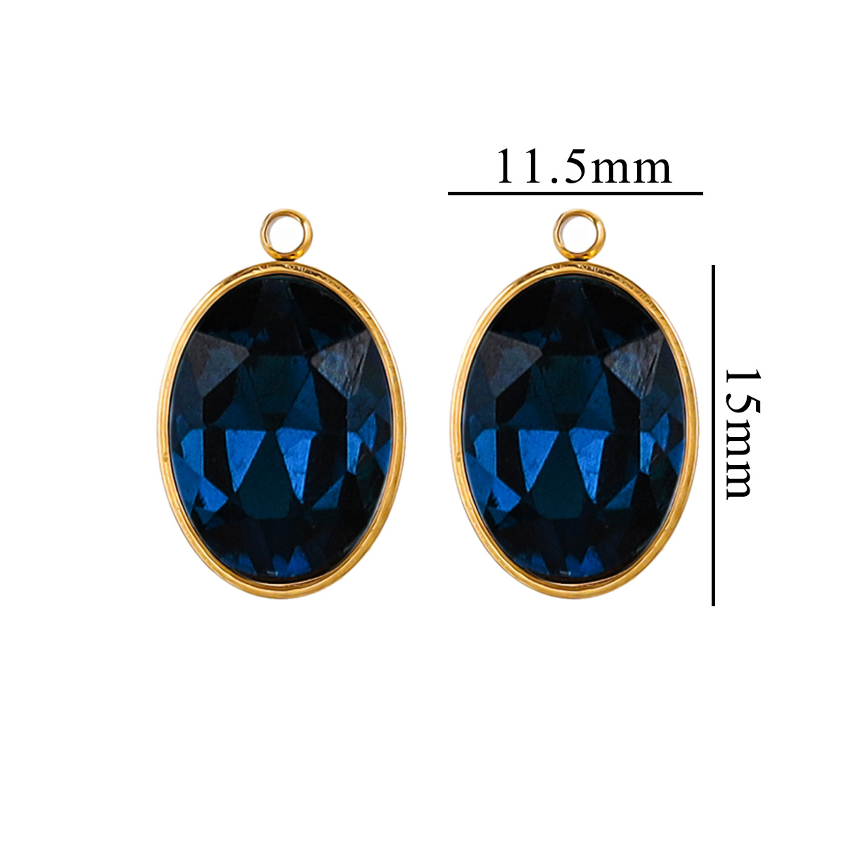 Joyas hechas a mano de bricolaje transfronterizas accesorios de acero inoxidable colgante collar de cristal ovalado pendiente colgante colgante