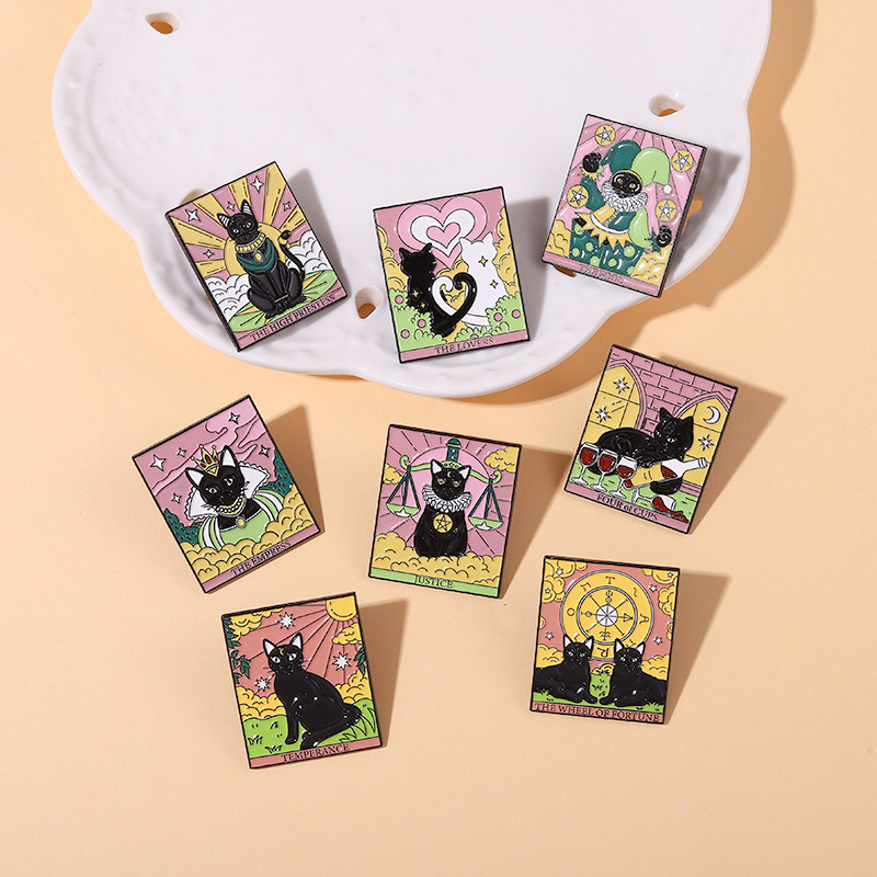 Unisex Gender Fashion Pin Tower Badge Cat Alloy Metal Plating Unisex Brooches