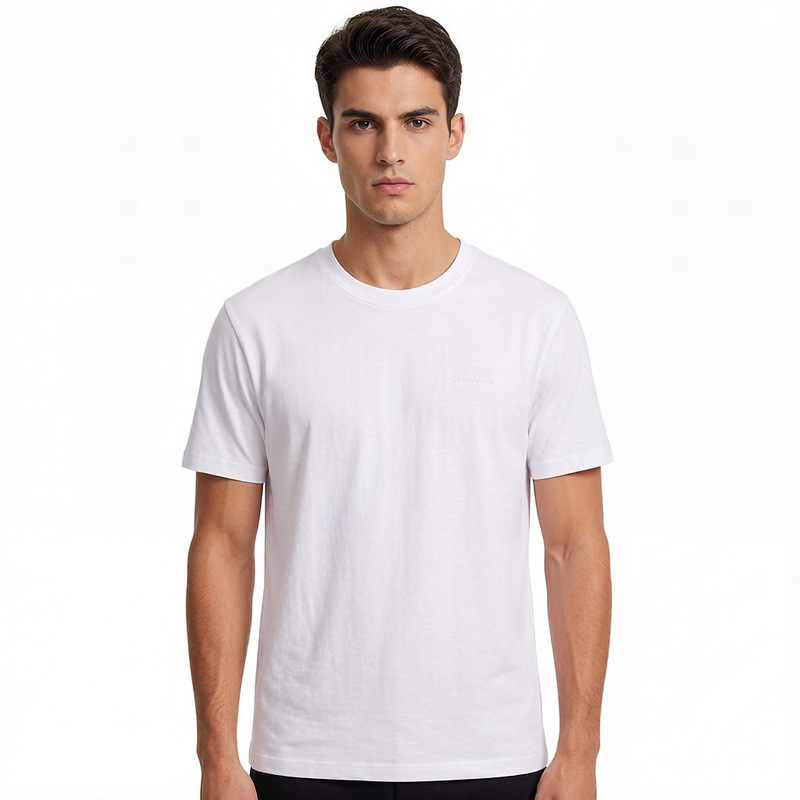 Cross-Border Foreign Trade Genuine Trendy Brand Same Style Lp New Product Silk-Gloss Cotton Loose Letter Embroidery Short-Sleeve T-Shirt for Men Cross-Border Foreign Trade Genuine Trendy Brand Same Style Lp New Product Silk-Gloss Cotton Loose Letter Embroidery Short-Sleeve T-Shirt for Men