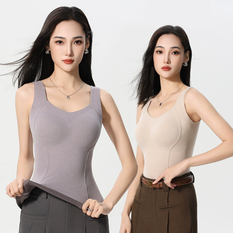 Новый термогilet из графена, бесшовный базовый слой, универсальный 8867, не требует ношения бюстгальтера, облегающий крой, сохраняет тепло, корректирует фигуру.