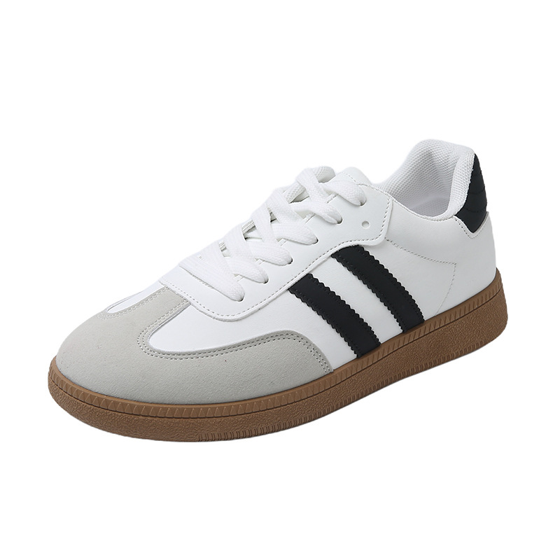 Zapatos de entrenamiento alemanes de fondo plano para mujer 2025 nueva primavera y verano retro nicho todo fósforo zapatillas deportivas moda casual zapatos blancos
