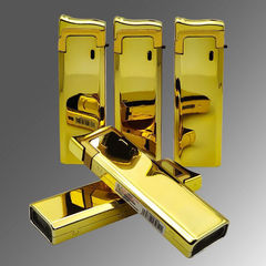 Custom Made Jin Bohong Metal Straight Flush Windproof Lighter Advertising Printing High-End Durable Inflatable Manufacturer Wholesale