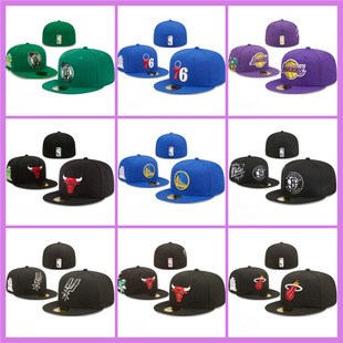 Factory goods through direct supply 2025 side embroidery commemorative basketball cap three-dimensional embroidery cap size cap closed cap NBA1945