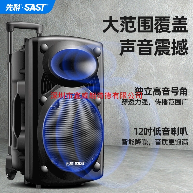 先科广场舞音响专业户外k歌音箱带话筒家用拉杆蓝牙手拉麦克风|undefined