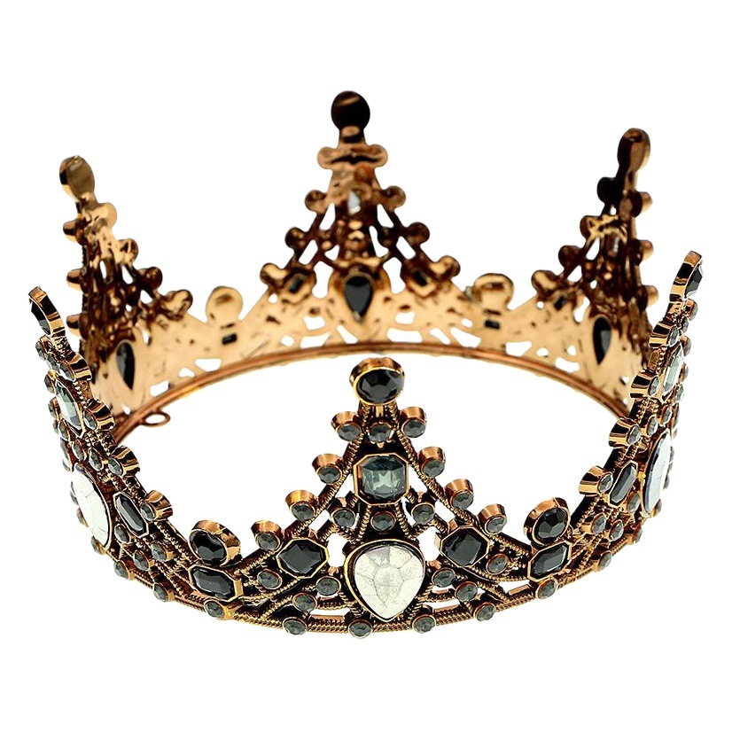 Decoración de la torta de la Corona vertical reina decoración adulto retro cumpleaños hornear plug-in tocado plástico no-deformación