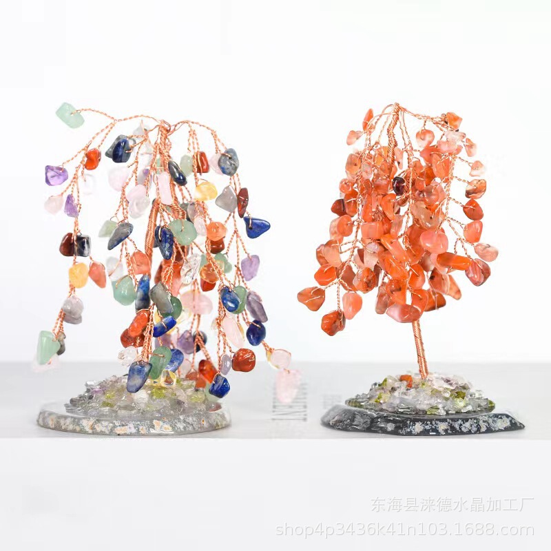 New Weeping Willow Natural Crystal Money Tree Gem Gravel Wealth Tree Crafts Creative Decorative Ornaments New Weeping Willow Natural Crystal Money Tree Gem Gravel Wealth Tree Crafts Creative Decorative Ornaments