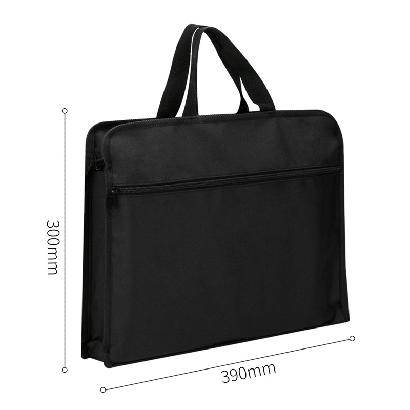 Handheld waterproof capacious laptop with zipper, storage bag for documents, increased thickness