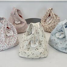 54171 可爱碎花手提帆布包上班杂物小拎包夏天包包女韩系手腕包