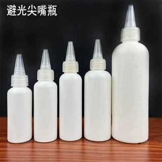 现货批发30 50 100Ml毫升PE塑料瓶挤压瓶颜料瓶白色尖嘴瓶分装瓶