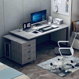 学生电脑桌家用台式卧室书桌写字桌带柜工作台