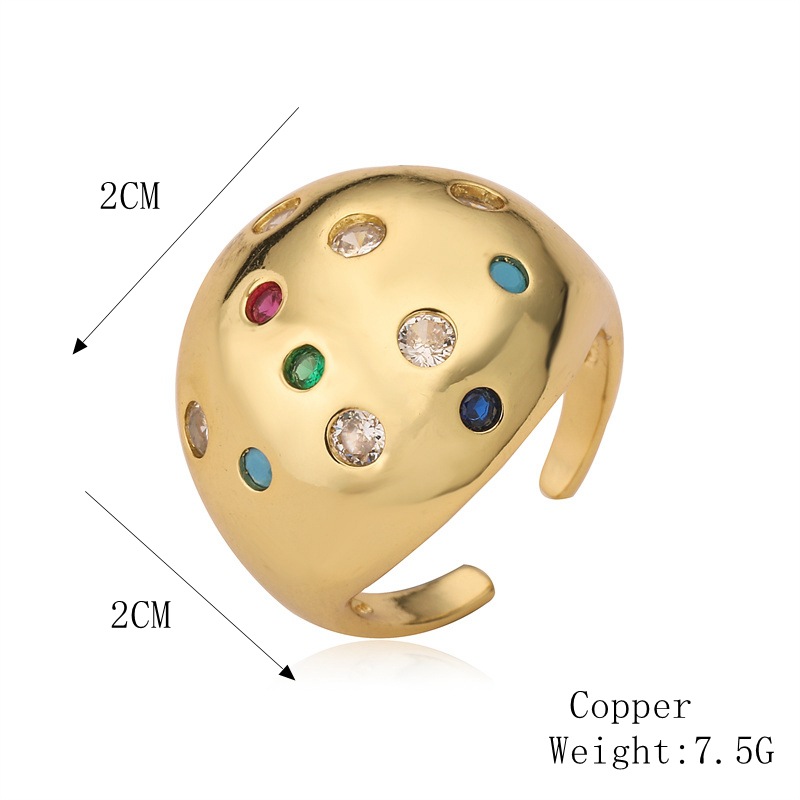 15g Weight Zircon Inlay Material Open Rings Classification Adjustable Ring Size 1 Piece Quantity Casual, Outdoor, Shopping Occasion Copper Material Heart Shape Pattern Women's Gender Inlay Design Basic, Modern Style, Classic Style Style Copper Basic Modern Style Classic Style Inlay Heart Shape Zircon Open Rings 无