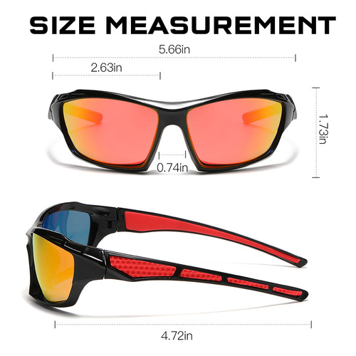 Cross-border men's and women's polarized sports sunglasses, outdoor cycling glasses, night vision driving sunglasses, windshields, running glasses