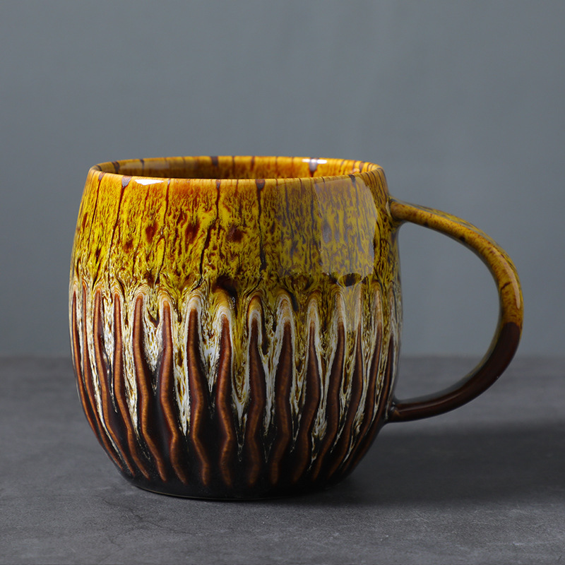 Cerámica transfronteriza 600ml taza de agua de gran capacidad Mack taza de desayuno de alto valor facial taza de cerámica gruesa en taza de café