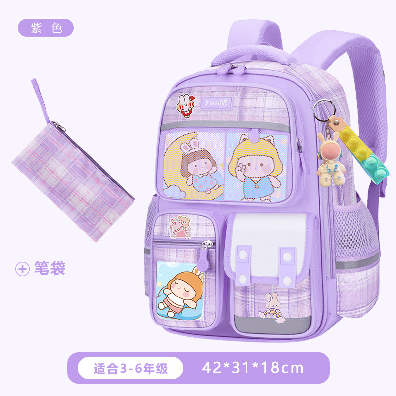 26 nuevas mochila de estudiantes de primaria para mujeres 1 - 2 - 3 - 6 - 9 grados mochila de hombro para niños