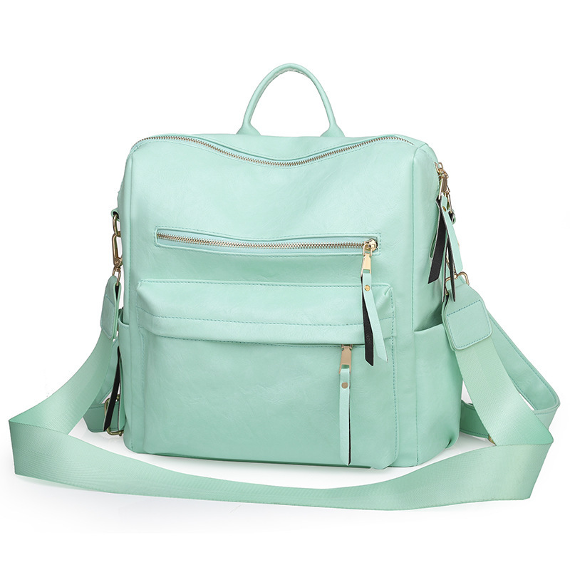 Cross-Border Large-Capacity Women's Backpack Classic New Style Women's Backpack Retro Backpack Wholesale