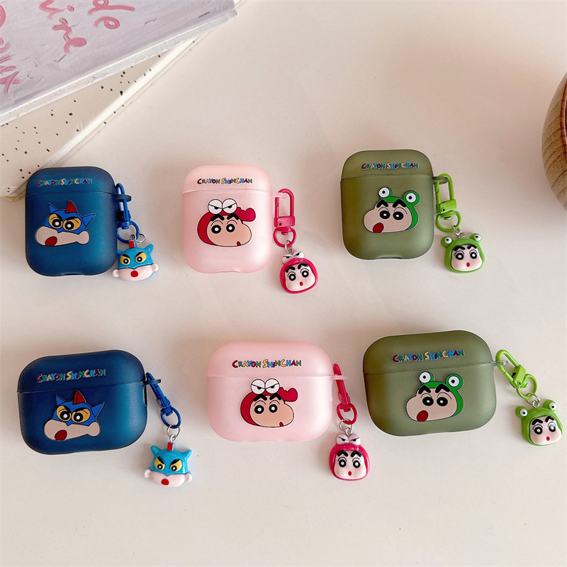 Japanese Anime Cute Shin-Chan Suitable for AirPods Pro 3Rd Generation Protective Case 4Th Generation Pro 2Nd Generation Apple Bluetooth Earphone Case
