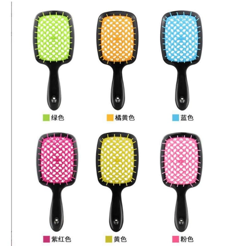 Трансграничная горячая расческа для парикмахерских услуг, расческа для разглаживания, массажная расческа, сетчатая полая расческа, фен, полая расческа для укладки, партия производителя