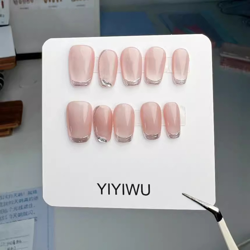 Yiyi Dance Colorful Magic Mirror (cuadrado corto) Color Magic Mirror Armadura portátil hecha a mano Cat Eye Magic Mirror Rosa Terapia Armadura pura