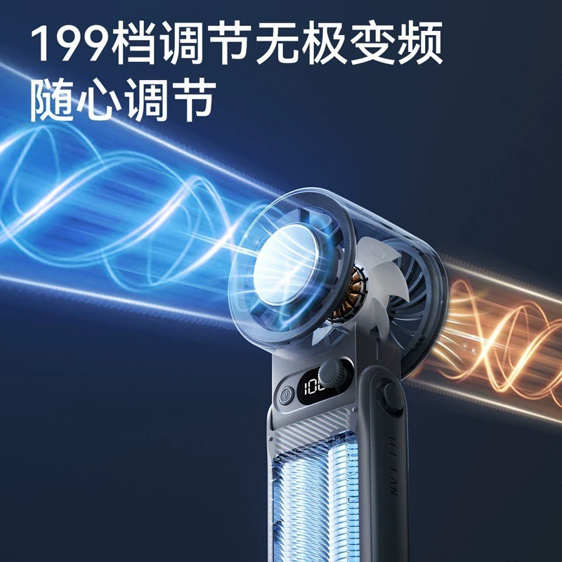 High speed small handheld folding capacious air fan