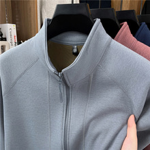 半高领拉链加厚卫衣男秋冬季新款潮男宽松纯色拼接保暖加绒打底衫